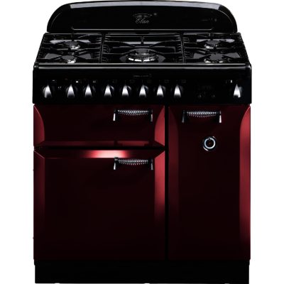 Rangemaster Elan 90cm Dual Fuel 101160 Range Cooker in Cranberry Rangemaster Elan 90cm Dual Fuel 101160 Range Cooker in Cranberry